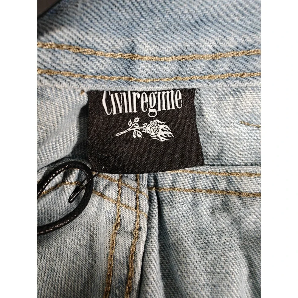 Civil‎ Regime Denim Jean Cargo Shorts Mens 32 Blue Carpenter Workwear New